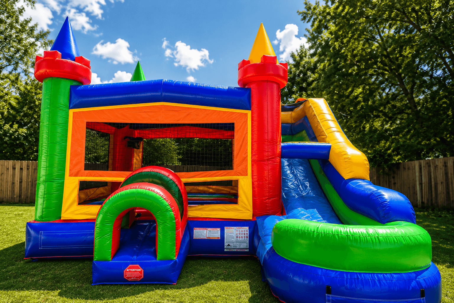 Rainbow Bounce & Slide Combo (Wet/Dry)