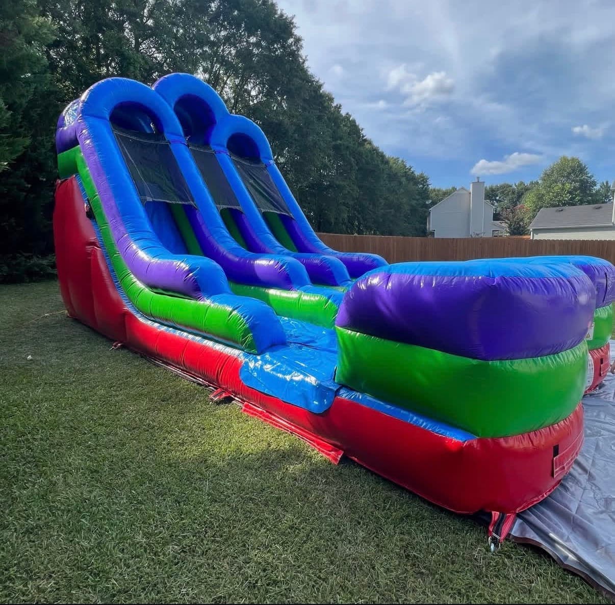 15ft Rainbow Dual-Lane Water Slide (Wet/Dry) — photo 2 of 2